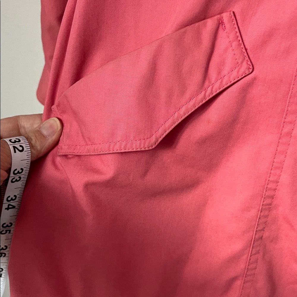 Vtg London Fog Pink Hooded Rain Jacket Women’s Size 10 Mid‑Length Streetwear - Picture 6 of 6